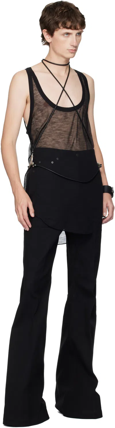 Rick Owens Black Concordians Cord Tank Top In Black