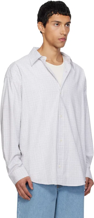 Mfpen White Network Shirt In Blue