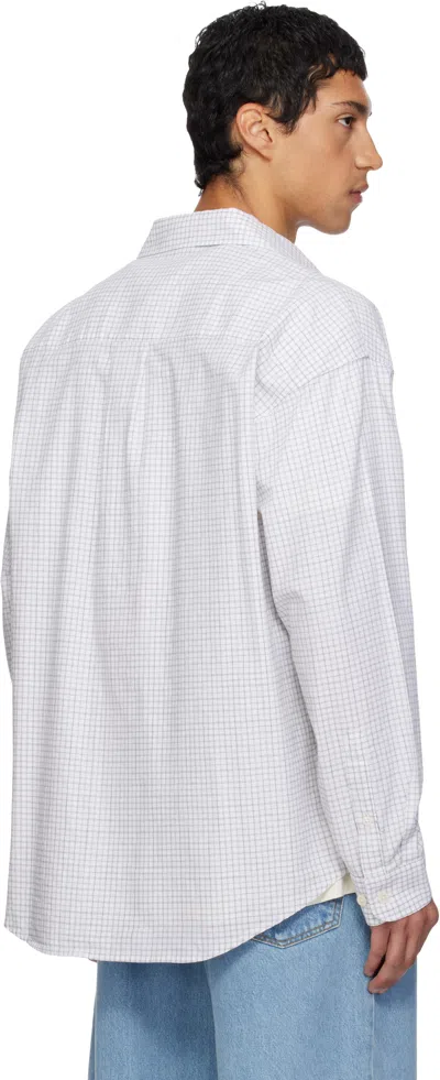 Mfpen White Network Shirt In Blue