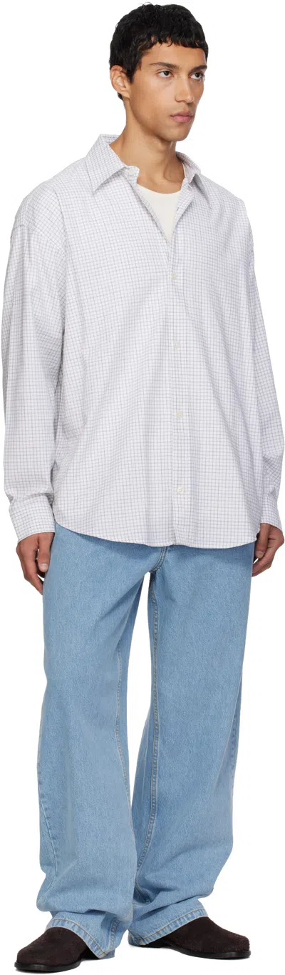 Mfpen White Network Shirt In Blue