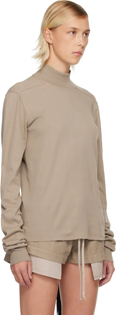 Rick Owens Drkshdw Taupe Concordians Headon Dbl Sweater In Brown