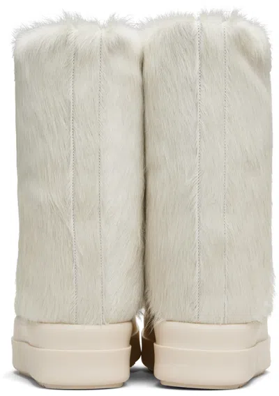 Rick Owens Off-white Concordians Mega Bumper Lunar Boots In Neutral