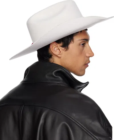 Willy Chavarria Off-white Flower Hat In White