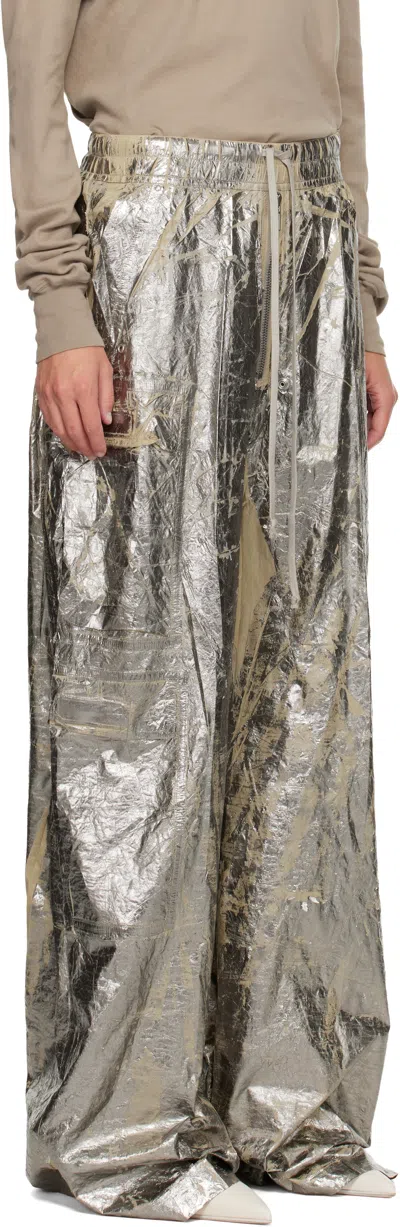 Rick Owens Drkshdw Silver Concordians Double Jumbo Belas Cargo Pants In Gray