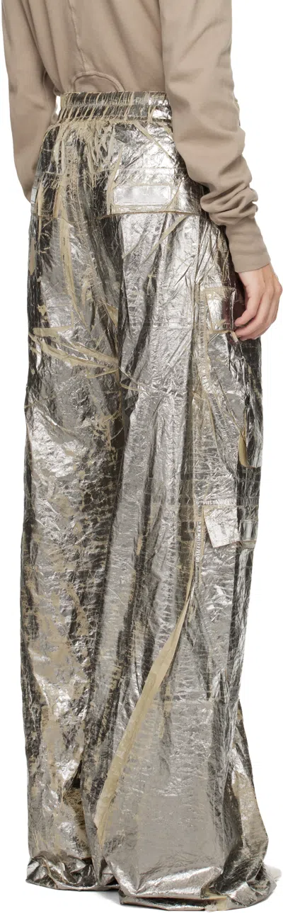Rick Owens Drkshdw Silver Concordians Double Jumbo Belas Cargo Pants In Gray