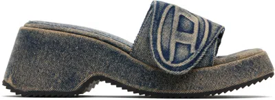 Diesel Sa-oval D Pf W Heeled Sandals In Blue