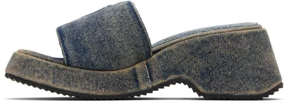 Diesel Sa-oval D Pf W Heeled Sandals In Blue