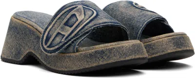 Diesel Sa-oval D Pf W Heeled Sandals In Blue