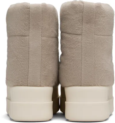 Rick Owens Drkshdw Taupe Concordians Mega Bumper Low Lunar Boots In Neutral