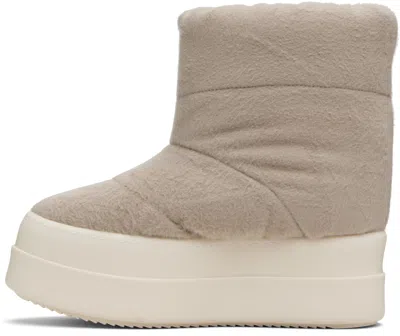 Rick Owens Drkshdw Taupe Concordians Mega Bumper Low Lunar Boots In Neutral