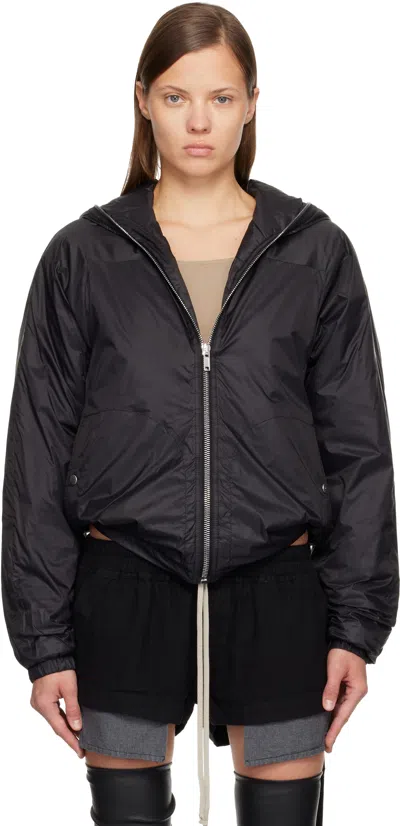 Rick Owens Drkshdw Black Concordians Sealed Windbreaker Jacket In Black