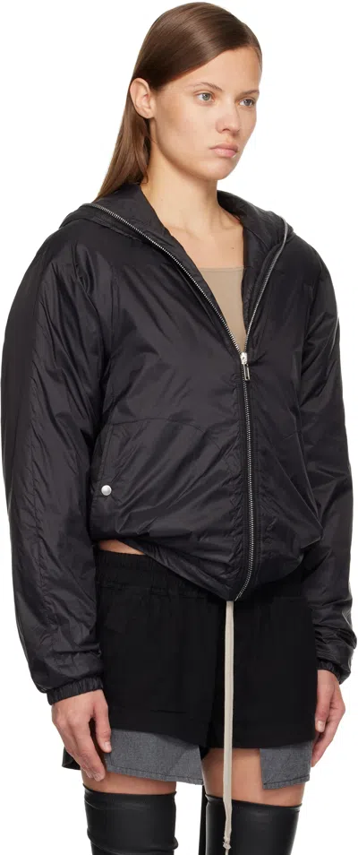 Rick Owens Drkshdw Black Concordians Sealed Windbreaker Jacket In Black