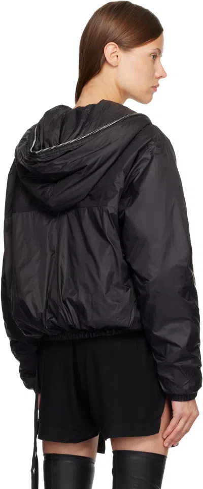 Rick Owens Drkshdw Black Concordians Sealed Windbreaker Jacket In Black