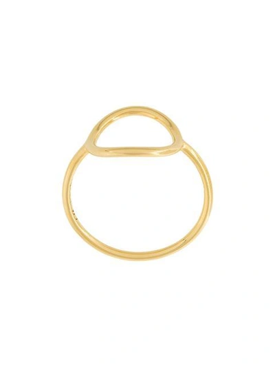 Shop Maria Black 'monocle' Ring - Metallic