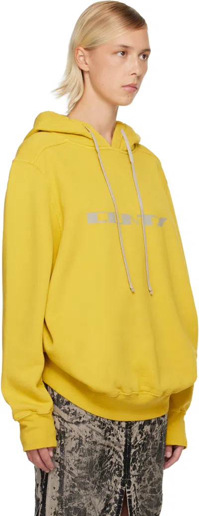 Rick Owens Drkshdw Yellow Concordians Oversized Hoodie In Multi
