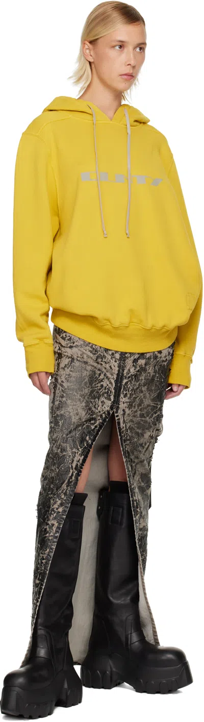 Rick Owens Drkshdw Yellow Concordians Oversized Hoodie In Multi