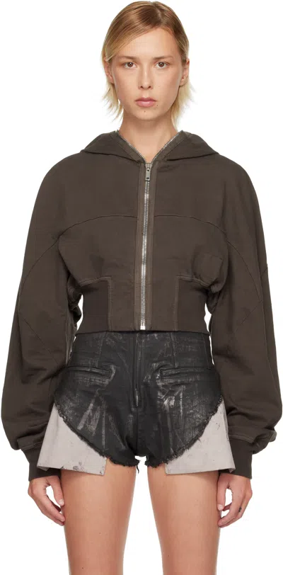 Rick Owens Drkshdw Gray Concordians Collage Hoodie In Multi