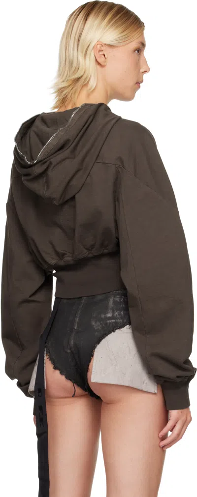 Rick Owens Drkshdw Gray Concordians Collage Hoodie In Multi