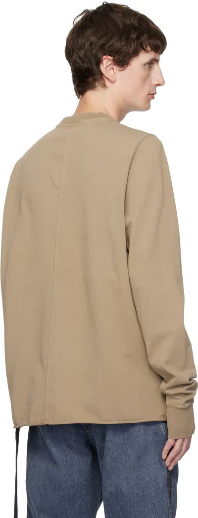 Rick Owens Drkshdw Taupe Concordians Crewneck Sweatshirt In Brown