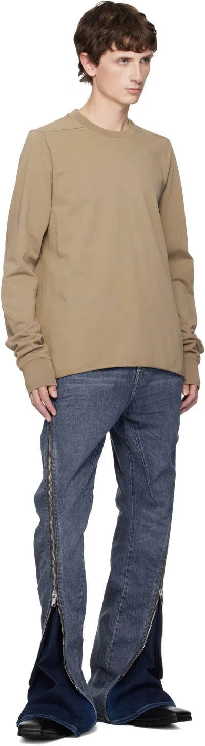 Rick Owens Drkshdw Taupe Concordians Crewneck Sweatshirt In Brown