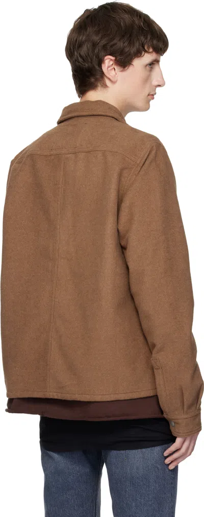 Rick Owens Drkshdw Orange Concordians Cropped Overshirt In Brown