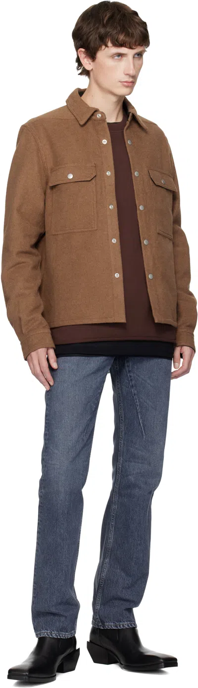 Rick Owens Drkshdw Orange Concordians Cropped Overshirt In Brown