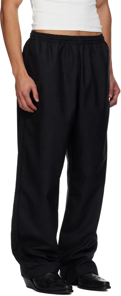 Willy Chavarria Black Ruff Rider Trousers In Black
