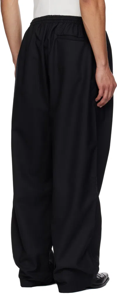 Willy Chavarria Black Ruff Rider Trousers In Black