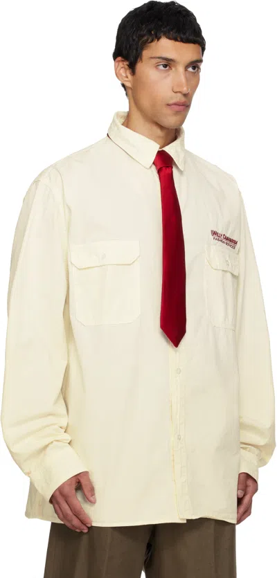 Willy Chavarria Off-white Concoran Ls Overshirt In Neutral