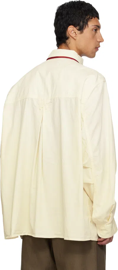 Willy Chavarria Off-white Concoran Ls Overshirt In Neutral