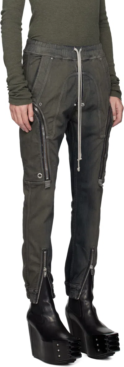 Rick Owens Gray Concordians Bauhaus Cargo Pants In Green