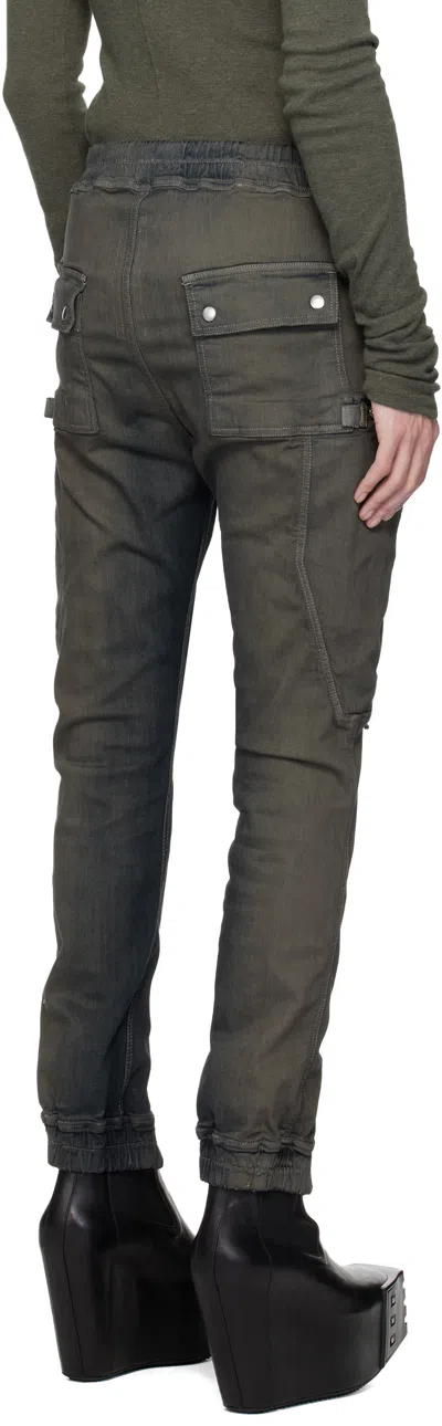 Rick Owens Gray Concordians Bauhaus Cargo Pants In Green