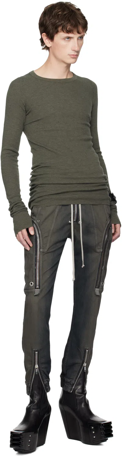 Rick Owens Gray Concordians Bauhaus Cargo Pants In Green