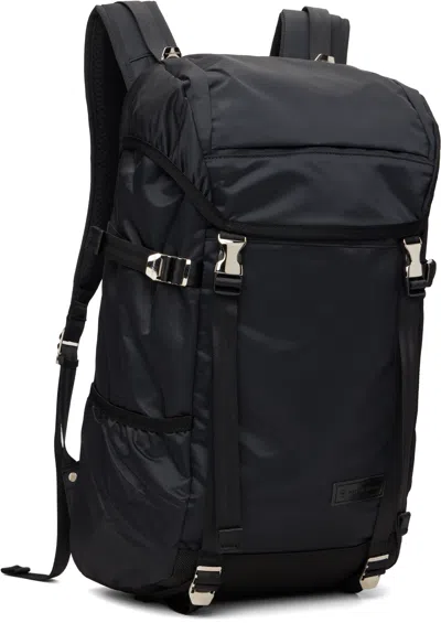 Master-piece Black Lightning Flap Backpack In Black