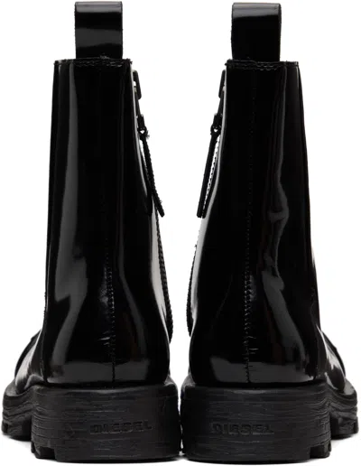 Diesel D-hammer Zip D Denim Ankle Boots In Multi