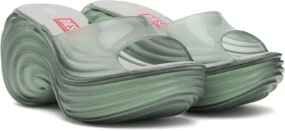 Diesel Transparent Melissa Edition Quantum Platform Heeled Sandals In Multi