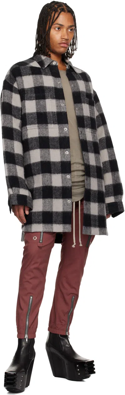 Rick Owens Pink Concordians Bauhaus Cargo Pants In Red