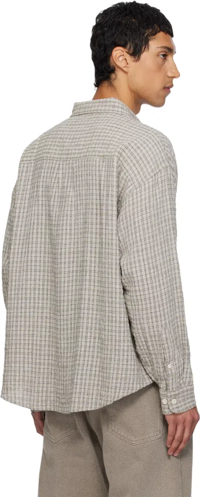 Mfpen Button Down Shirt Grey Generation Check In Gray