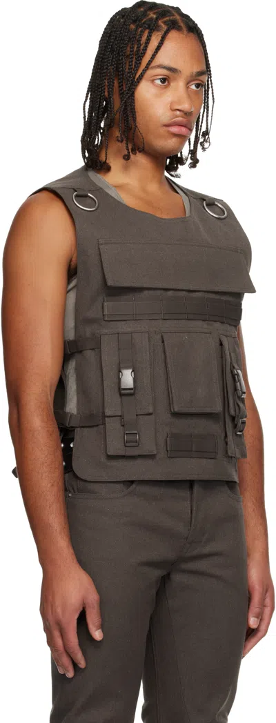 Rick Owens Brown Concordians Bonotto Capsule Ammo Vest In Brown