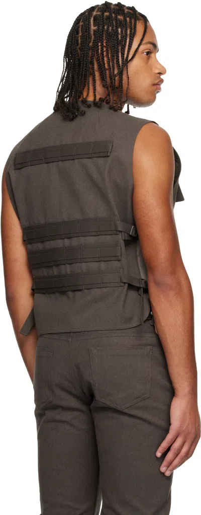 Rick Owens Brown Concordians Bonotto Capsule Ammo Vest In Brown