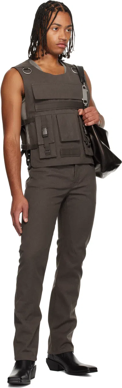 Rick Owens Brown Concordians Bonotto Capsule Ammo Vest In Brown