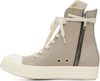 Rick Owens Drkshdw Taupe Concordians Sneaks Sneakers In Animal Print