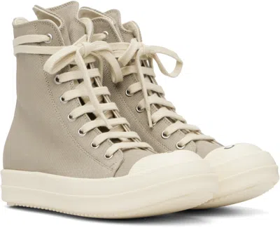 Rick Owens Drkshdw Taupe Concordians Sneaks Sneakers In Animal Print
