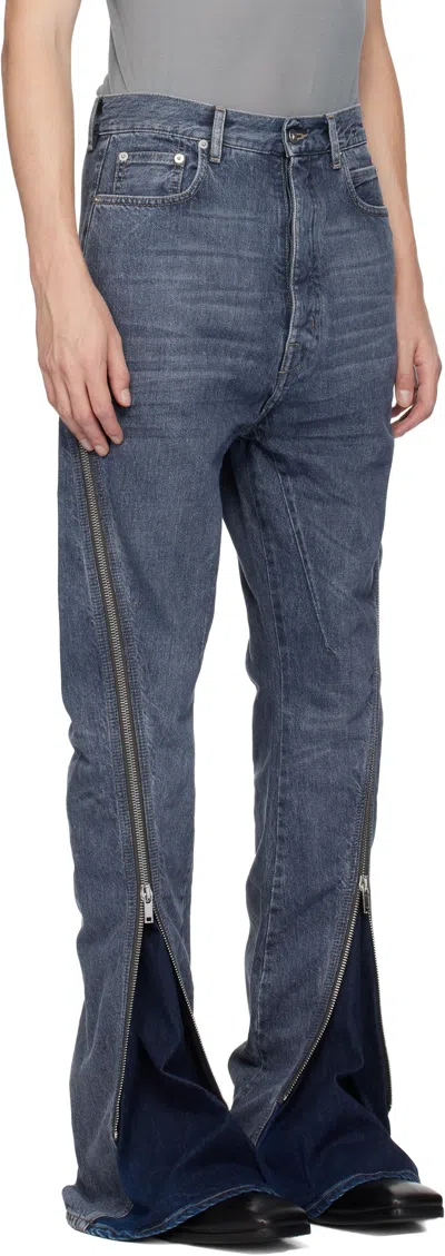 Rick Owens Drkshdw Blue Concordians Bolan Banana Jeans In Blue