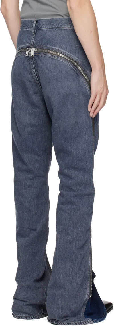 Rick Owens Drkshdw Blue Concordians Bolan Banana Jeans In Blue