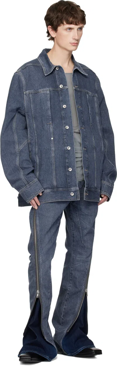 Rick Owens Drkshdw Blue Concordians Bolan Banana Jeans In Blue