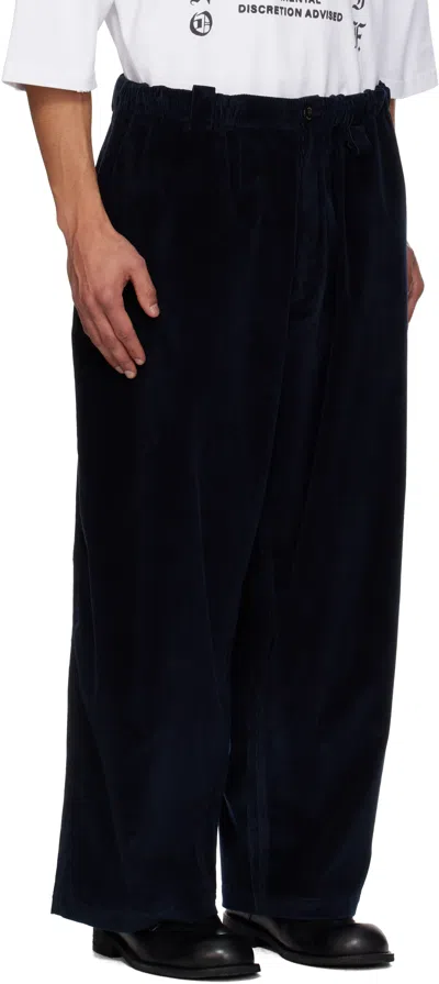 Willy Chavarria Toluca Wide-leg Cotton-blend Corduroy Trousers In Blue