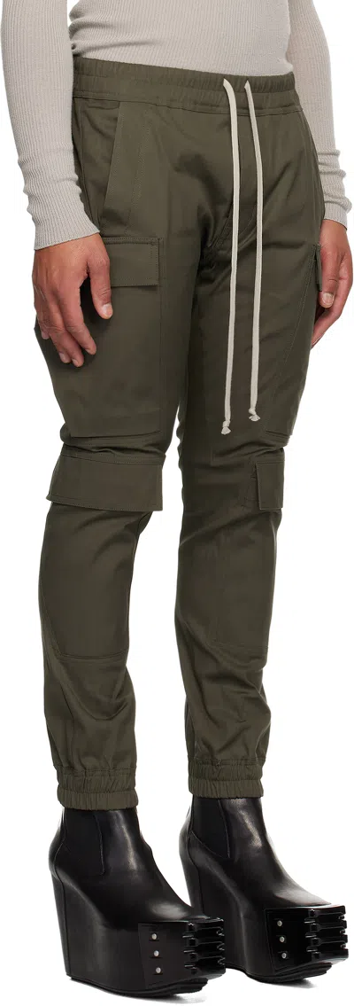 Rick Owens Khaki Concordians Mastodon Megacargo Cargo Pants In Green