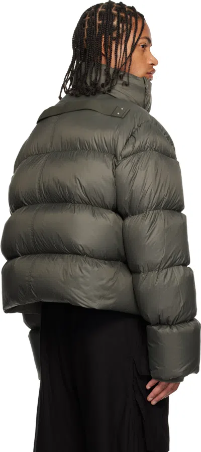 Rick Owens Khaki Concordians Turtle Down Jacket In Gray
