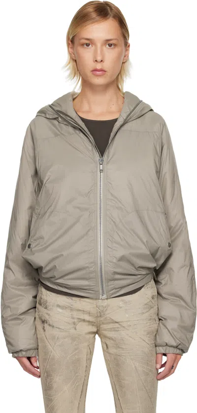 Rick Owens Drkshdw Taupe Concordians Sealed Windbreaker Jacket In Gray